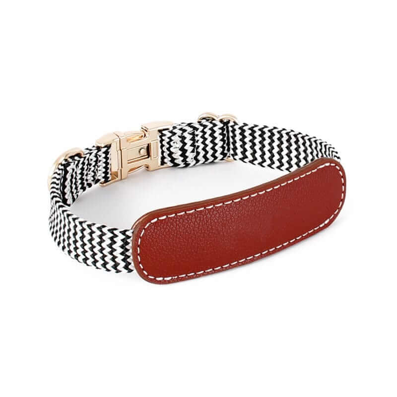 Leather Dog Harness with Knit Accents – All Breeds