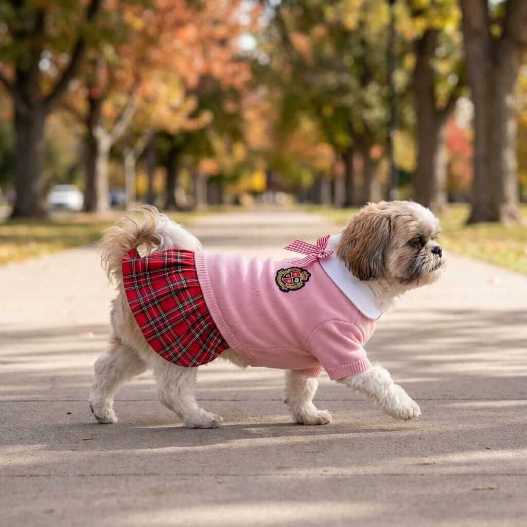 Plaid Dog Skirt Dress – Comfortable Summer Pet Apparel