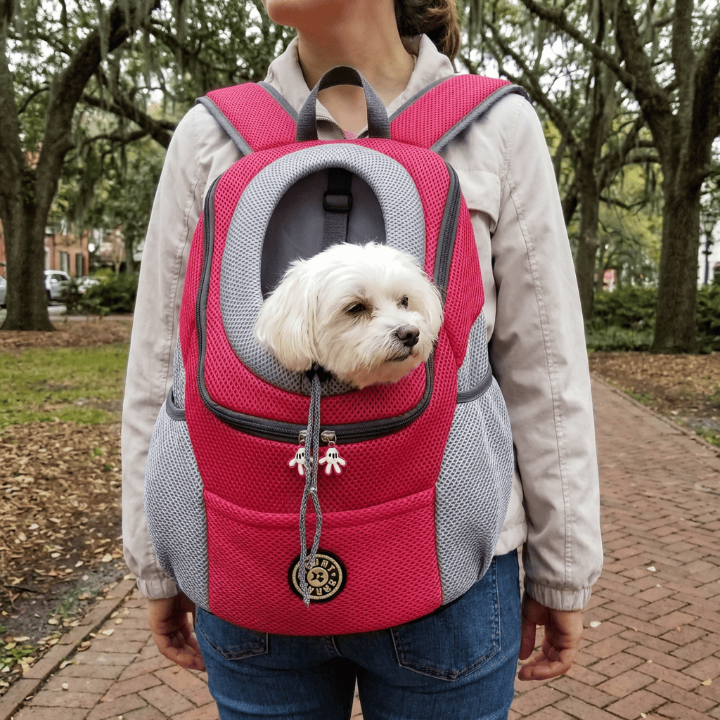 Portable Pet Carrier Chest Bag with Ventilated Window