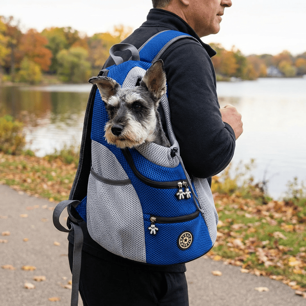 Portable Pet Carrier Chest Bag with Ventilated Window