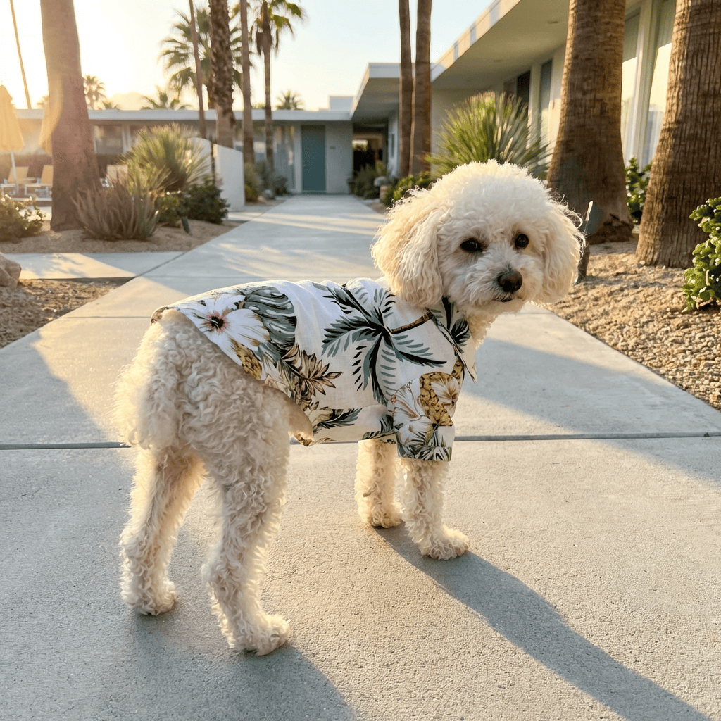 Hawaiian Tropical Print Dog Shirt – Summer Pet Apparel