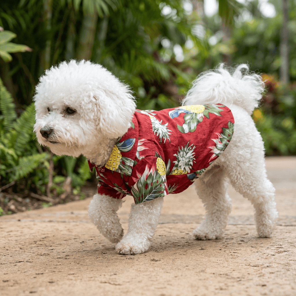 Hawaiian Tropical Print Dog Shirt – Summer Pet Apparel