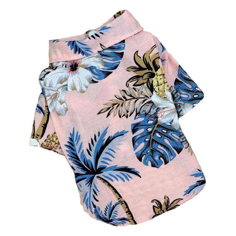 Hawaiian Tropical Print Dog Shirt – Summer Pet Apparel